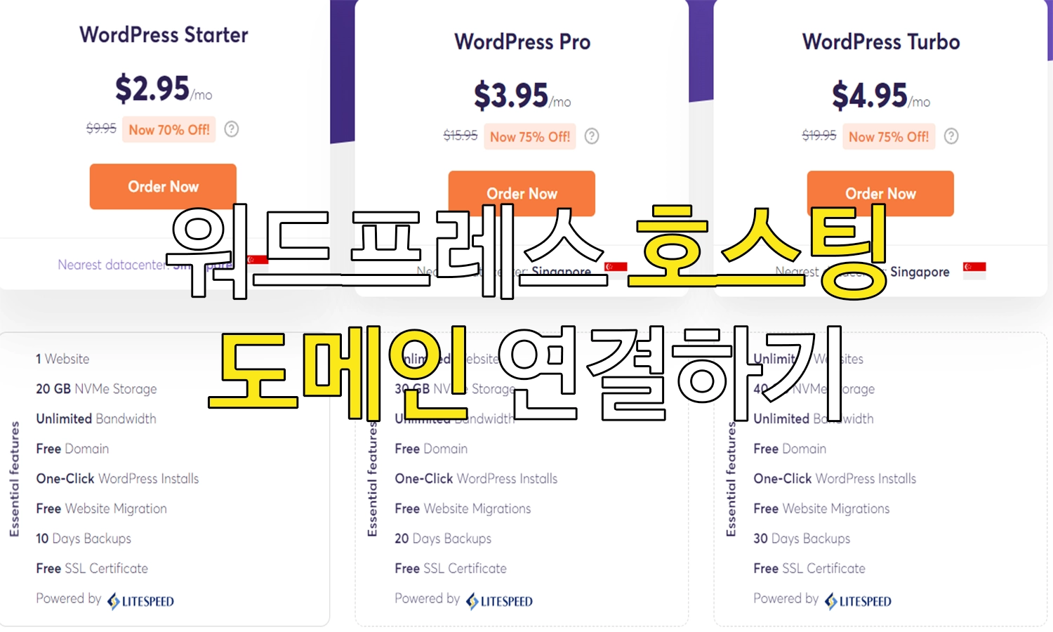 워드프레스 호스팅 도메인 네임 서버 연결하는 방법 : 실전편 2 hosting domain